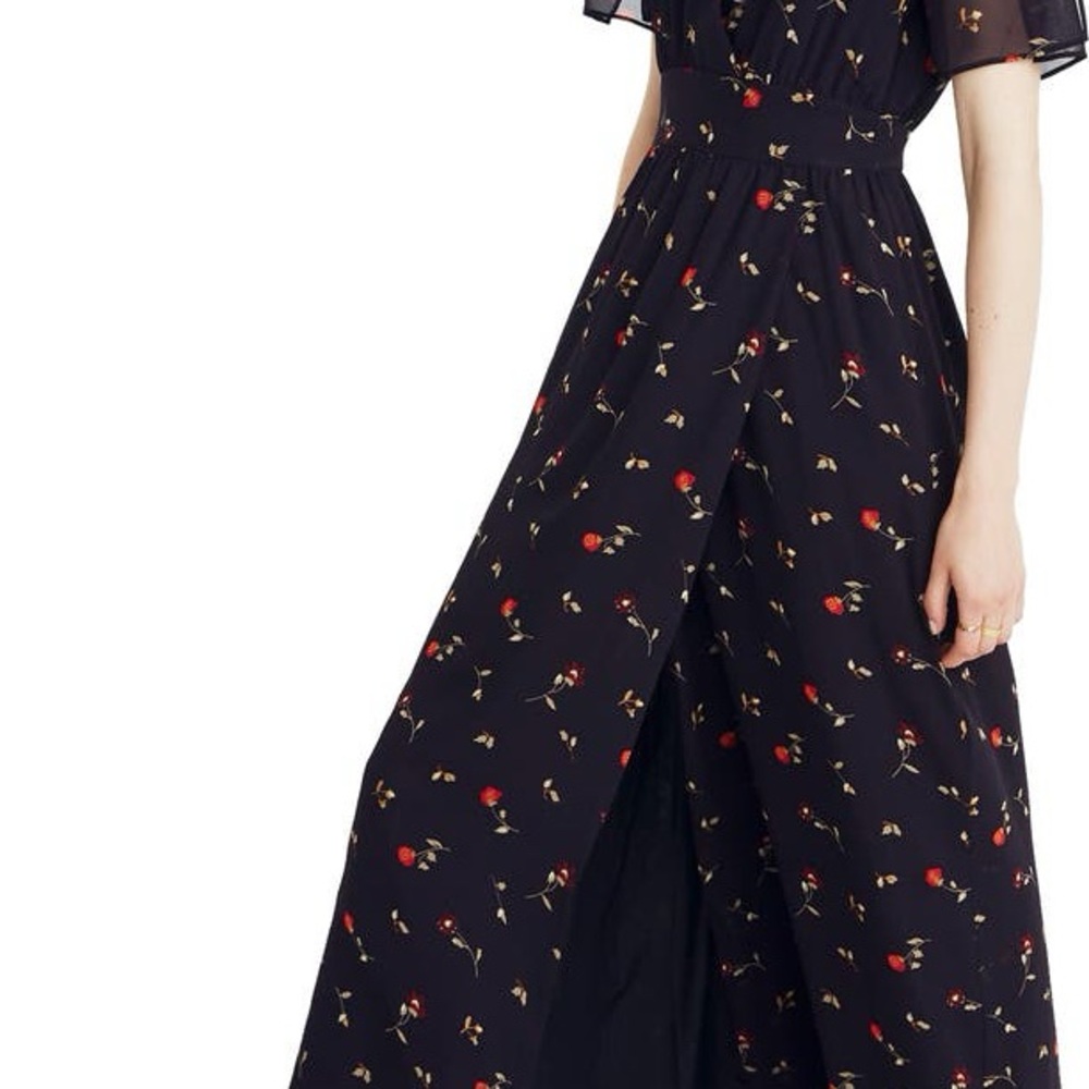 Madewell Blue Floral Maxi Dress